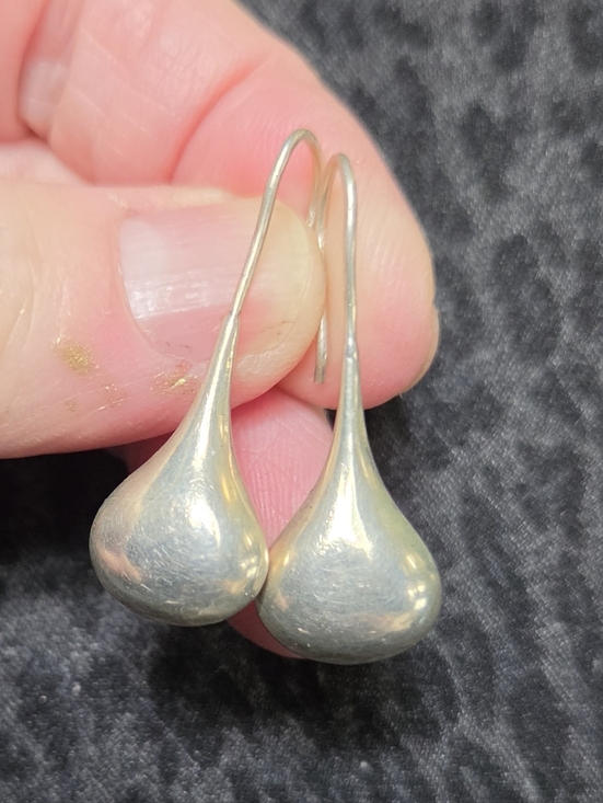 Kharma Collection by Avelon Jewelry - Sterling Silver Teardrop Dangle Earrings - Silver